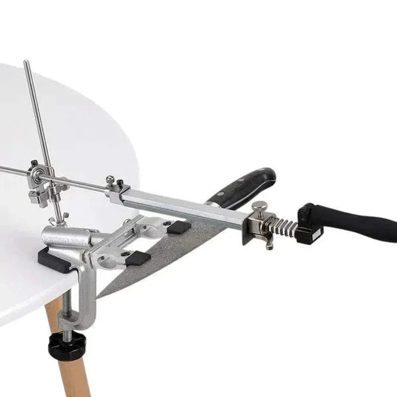 Système d'affûtage de couteaux professionnel à angle fixe avec support stable et réglage de précision pour couteaux de cuisine